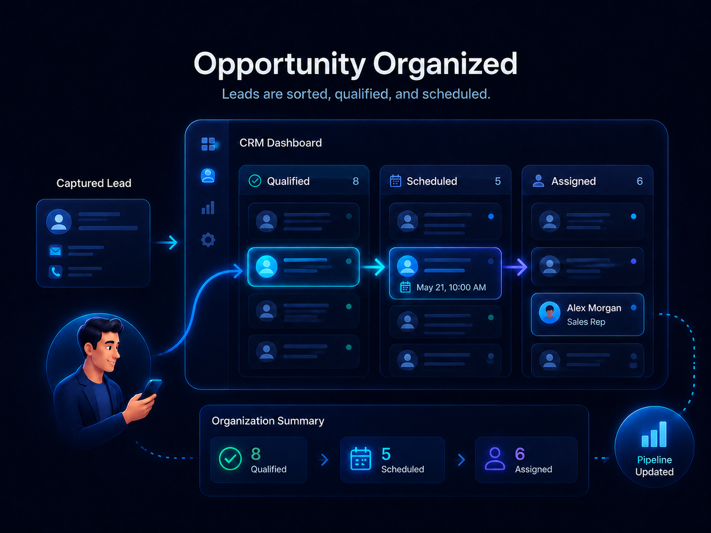 Opportunity is organized in system