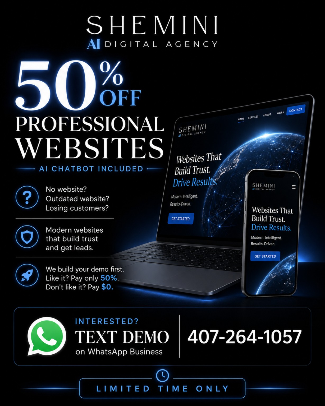 50% off professional websites current promotion